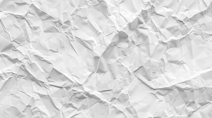 Obraz premium White Crumpled Paper Texture Background with Natural Wrinkles, Light and Shadow Layers, and Authentic Paper Quality