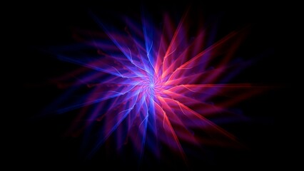 Fototapeta premium Futuristic Abstract Digital Energy Background: Neon Light Vortex, Laser Beam and High-Speed Data Flow Concept