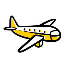 vector clip art airplane on white background for web and graphic design