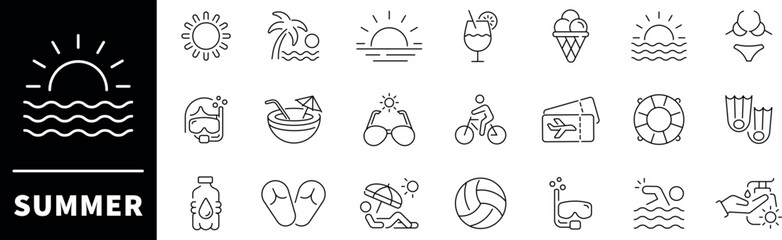Marketing Icons Set. Marketing vector line icon collection. Content, Search, Strategies, E-commerce, SEO, Marketing related thin line icon collection. Editable stroke