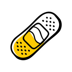 vector clip art bandage on white background for web and graphic design