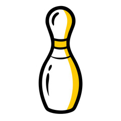 vector clip art bowling pin for web and graphic design