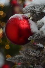 red christmas ball