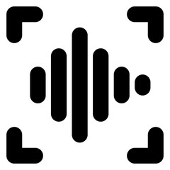 voice recognition solid icon
