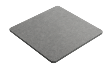 Minimalist square scratch mat for a sleek home office, showcasing a simple design in
