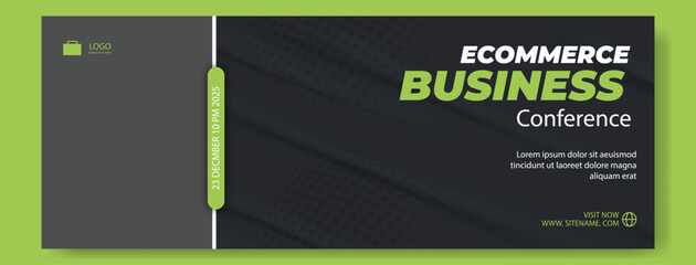 Dynamic ecommerce business conference event poster with inspiring speakers and networking opportunities