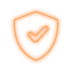 Orange Security Shield Checkmark for Verified Accounts, Safe Checkout, and Platform Integrity