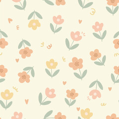 seamless pattern with flowers