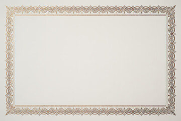 Textured Golden Scrollwork Border on White Background