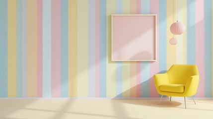 Title: Abstract Minimal Pastel Multicolor Concept Art Background