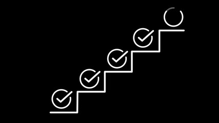 Business success and goal achievement steps. Success achievement or goal business motivation. Business target icon animation 4k video