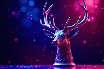 christmas deer in the night