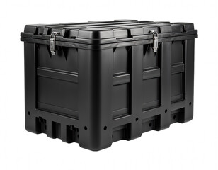 Heavy-Duty Black Storage Plastic Container with Latches