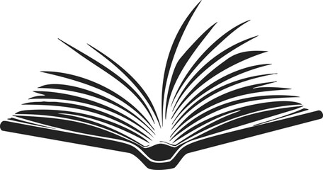 Open book sketch, hand drawn style with fanned pages. Vector illustration