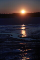 The  Wascana Park Lake is Frozen.