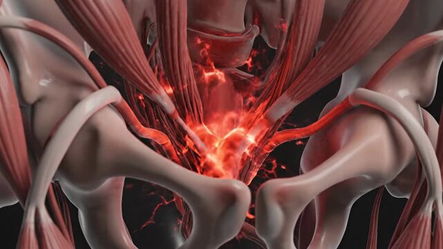 Pelvic Pain and Inflammation: A Detailed 3D Medical Animation of the Human Anatomy.