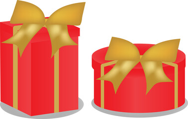 christmas gift box with ribbon