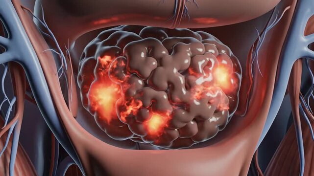 Prostate Cancer: A Detailed 3D Medical Animation of Malignant Tumor Growth and Spread in the Male Reproductive System.