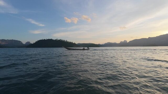 Thailand long boat Khao Sok
