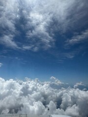 구름 하늘 비행기