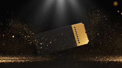 Elegant black gold voucher template for exclusive vip access promotion or luxury event ticket design