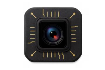 Digital camera lens integrated into microchip technology