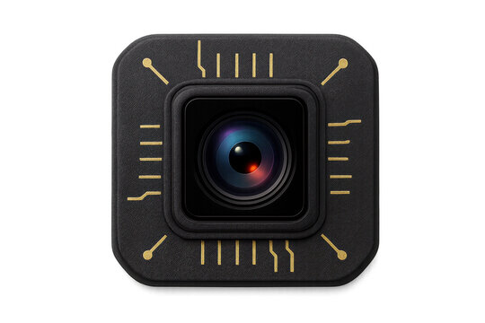 Digital camera lens integrated into microchip technology
