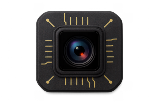Digital camera lens integrated into microchip technology