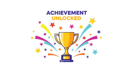 Abstract geometric composition with vibrant color gradients and bold typography elements