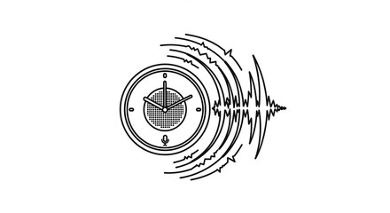 Smartwatch concept with sound wave visualization, perfect for technology presentations and futuristic designs, explore cutting-edge wearables and digital innovation now