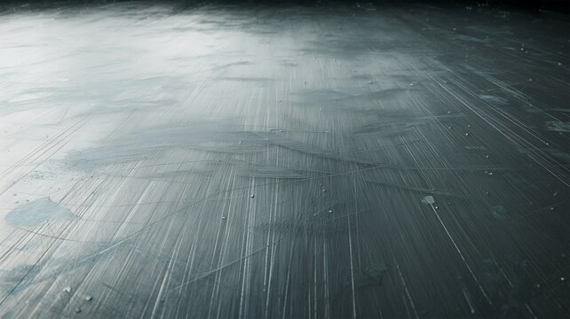 Light reflects across the textured silver surface with streaks and imperfections creating a unique abstract backdrop