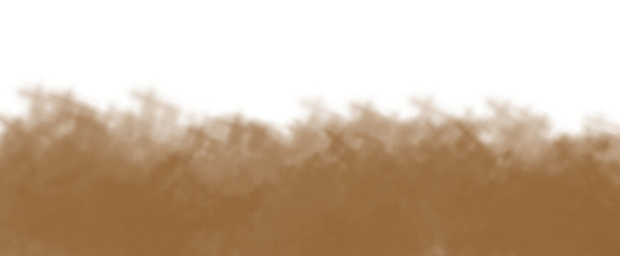 Brown sandstorm smog sand dust explosion rising. dust sand soil smoke cloud particles isolated on transparent white background. Design elements for Compositing, covering, overlay, PNG
