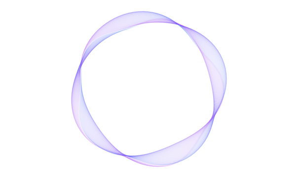 Abstract Purple and Blue Waveform Ring - Circular Motion Effect