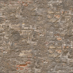 Distressed Detailed Mortar Brick Wall Texture Grunge Architectural Background