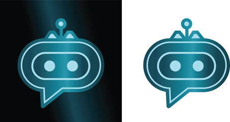 unique AI chatbot bubble icon