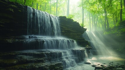 waterfall in the jungle