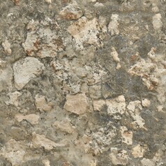 Distressed Rough Stone Wall with Natural Texture and Weathered Appearance Background