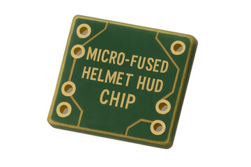 Micro-fused helmet hud chip for advanced technology