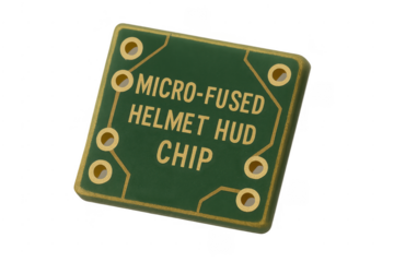 Micro-fused helmet hud chip for advanced technology