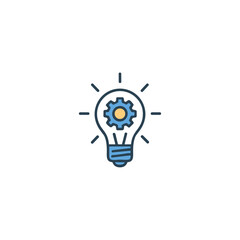 Idea innovation, Innovative icon logo flat vector design