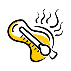 vector clip art hot temperature for web and graphic design