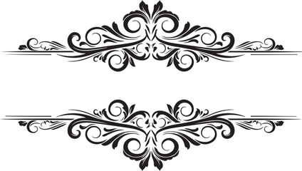 Elegant Vintage Divider – Ornamental Swirl Flourish Border Design
