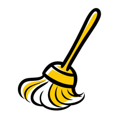 vector clip art mop on white background for web and graphic design