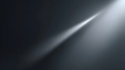 A powerful spotlight casts a sharp luminous beam across a deep dark background  This abstract visual evokes a dramatic mood highlighting focus energy and ethereal elegance