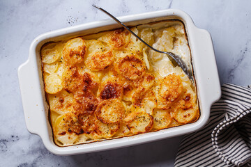 French classic potato gratin dauphinois.