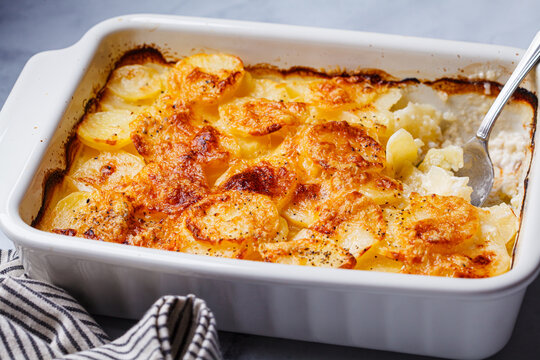 French classic potato gratin dauphinois.
