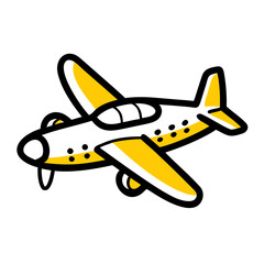 vector clip art toy airplane on white background for web and graphic design
