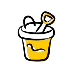 vector clip art toy bucket on white background for web and graphic design