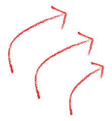 Hand-Drawn Curved Arrow Sketch on Transparent Background