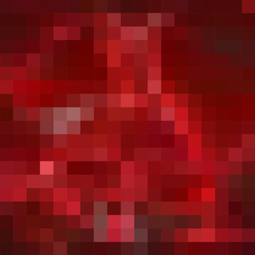 Abstract red pixel background. Geometric illustration. eps 10